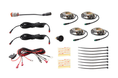 Diode Dynamics RGBW Grille Strip Kit 4pc Multicolor DD0445 DD0445 Photo - Primary