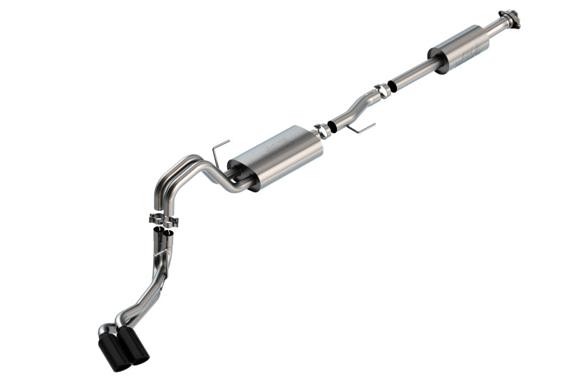 Borla F-150 2021 5.0L 4dr CC SB EC STB Lariat/KR/Pltnm/LTD 3/2.25 DSE Cat-Back Touring BLK CHR Tips 140873BC 140873BC Photo - Primary