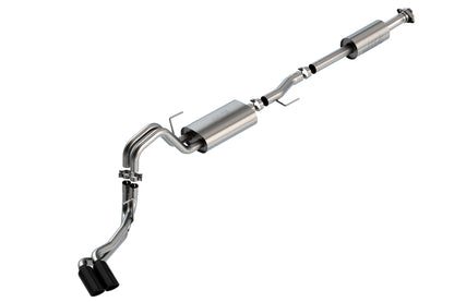 Borla F-150 2021 5.0L 4dr CC SB EC STB Lariat/KR/Pltnm/LTD 3/2.25 DSE Cat-Back Touring BLK CHR Tips 140873BC 140873BC Photo - Primary
