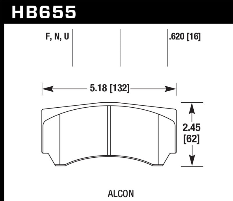 Hawk Disc Brake Pad HB655F.620 Photo - Primary
