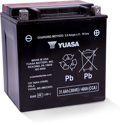 Yuasa Battery Yuasa YIX30L-BS High Performance Maintenance Free AGM 12 Volt Battery (Bottle Supplied) YUAM6230X YUAM6230X User 1
