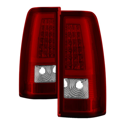 SPYDER xTune Chevy Silverado 1500/2500/3500 99-02 / Version 3 Tail Lights Red Clear ALT-ON-CS99V3-LBLED-RC 9038792 9038792 Photo - Primary
