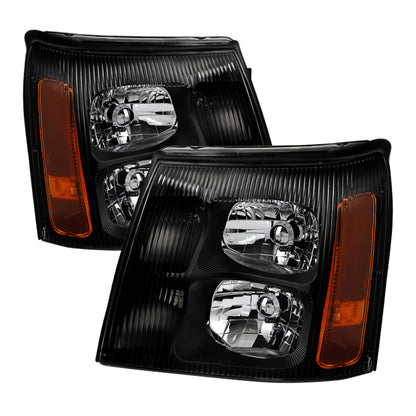 SPYDER Xtune Cadillac Escalade (Halogen Only) 2002 OEM Style Headlights Black HD-JH-CAES02-AM-BK 9029578 9029578 Photo - Primary