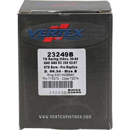 Vertex Pistons Vertex Piston 02-15 Gas-Gas EC 250 250cc Cast Replica Piston Kit 23249B 23249B Photo - Primary