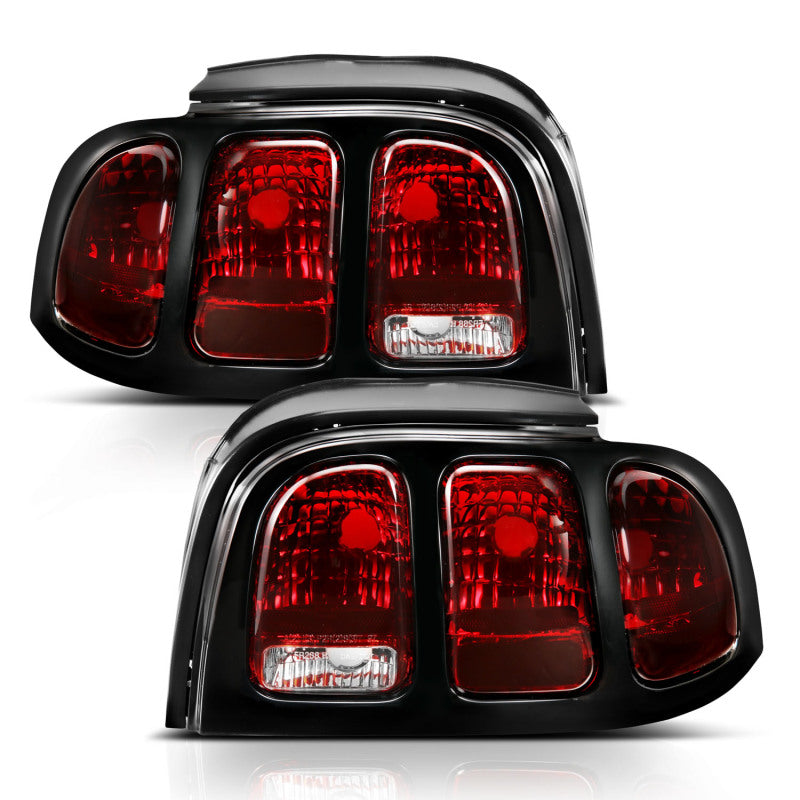 ANZO 1994-1998 Ford Mustang Taillight Dark Red Lens (OE Style) 321350 321350 Photo - Unmounted