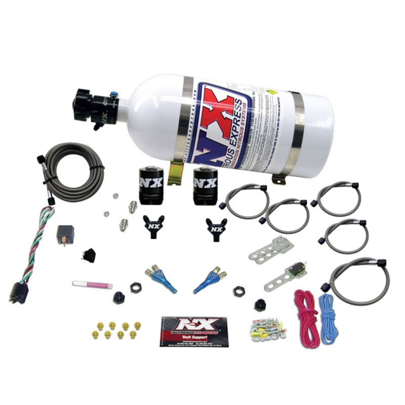 Nitrous Express 92-95 Dodge V8 TBI Dual Nozzle Nitrous Kit (50-125HP) w/10lb Bottle 20213-10 20213-10 Photo - Primary