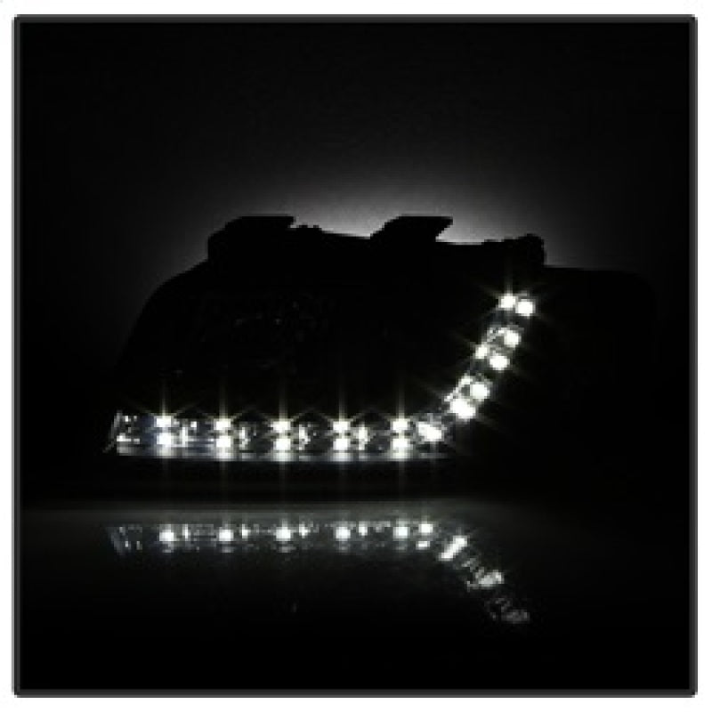 Spyder Audi A6 02-04 Projector Headlights Halogen Model Only - DRL Black PRO-YD-ADA601-DRL-BK 5008657 5008657 Photo - Unmounted