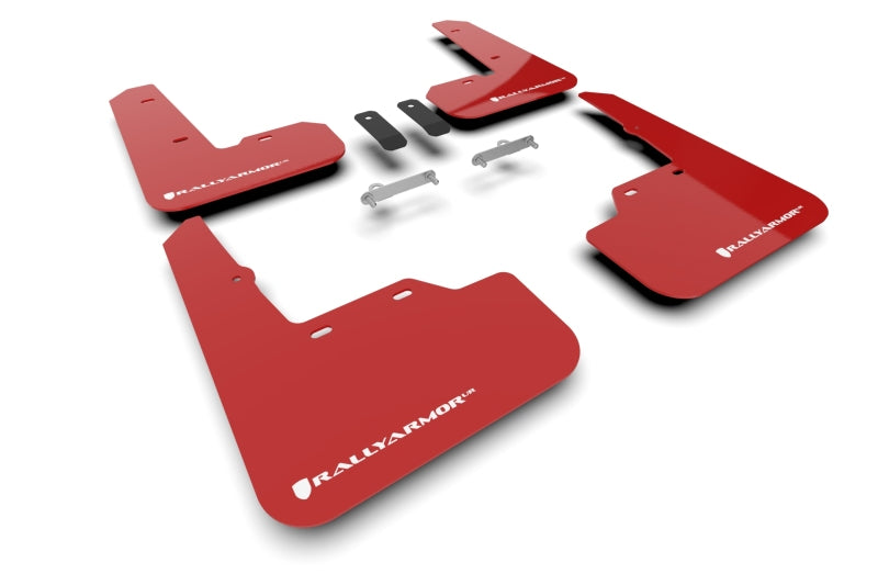 Rally Armor 2022 Subaru WRX Red UR Mud Flap w/ White Logo MF92-UR-RD/WH MF92-UR-RD/WH Photo - Primary