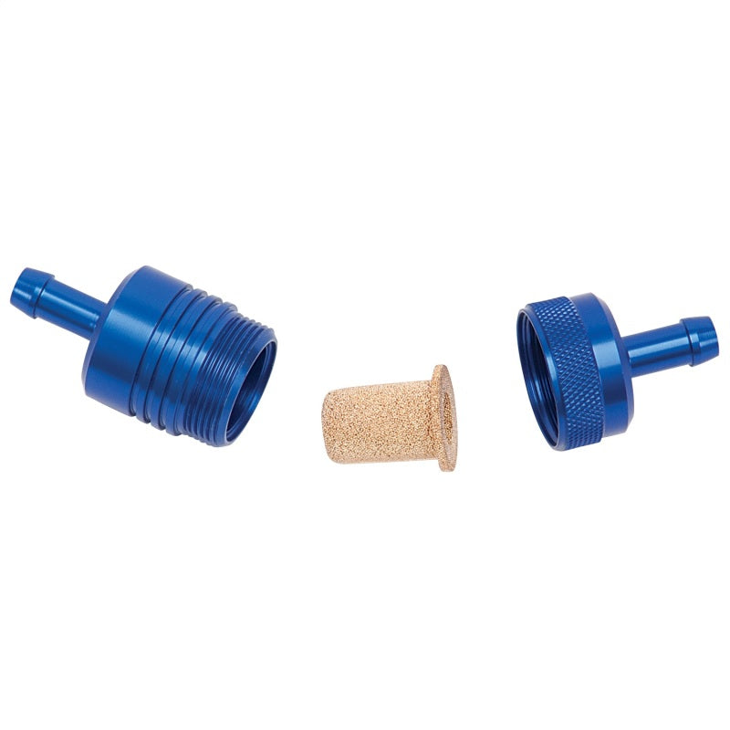 Russell 5/16" Aluminum Street Fuel Filter (Blue Finish) 645080 Photo - Unmounted