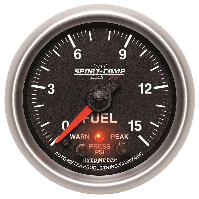 Autometer Sport-Comp II Series; Fuel Pressure Gauge; Electric 3667 Photo - Primary