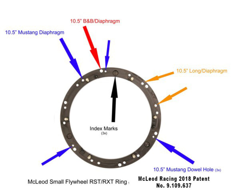 McLeod RXT Clutch Gm 1-1/8in X 26 Spline 6923-07 Technical Drawing