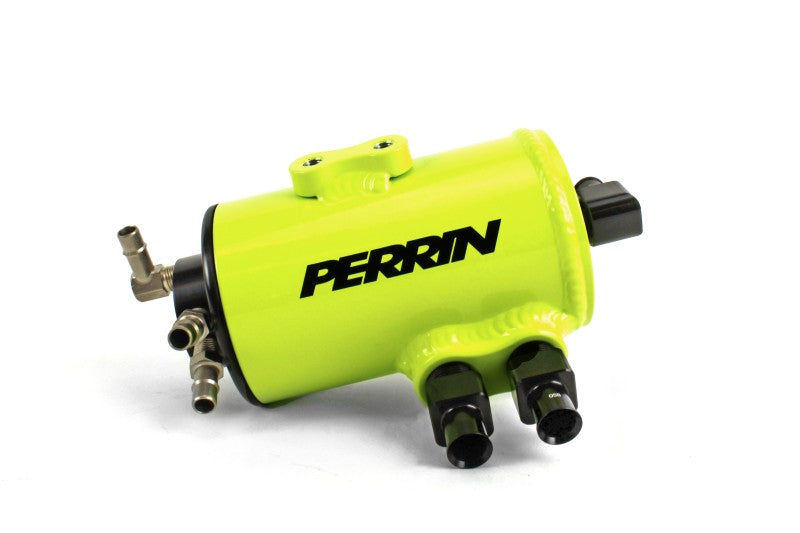 Perrin 02-14 Subaru WRX / 04-19 STI with FMIC Air Oil Separator - Neon Yellow PSP-ENG-607NY PSP-ENG-607NY Photo - Primary