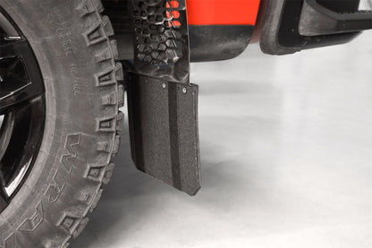 Putco 10-18 Ram HD Dually - (Fits Rear) - Set of 2 Mud Skins - Brushed SS w/ Hex Shield 78165 78165 Photo - Mounted