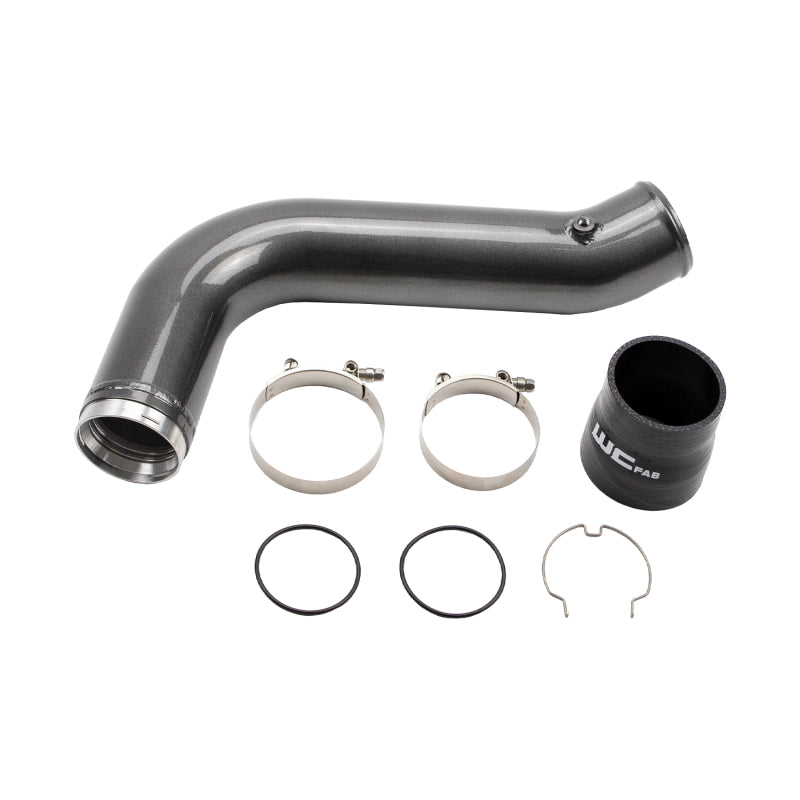 Wehrli 17-19 Chevrolet 6.6L L5P Duramax Passenger Side 3.5in Intercooler Pipe - Gloss Black WCF100530-GB WCF100530-GB Photo - Primary