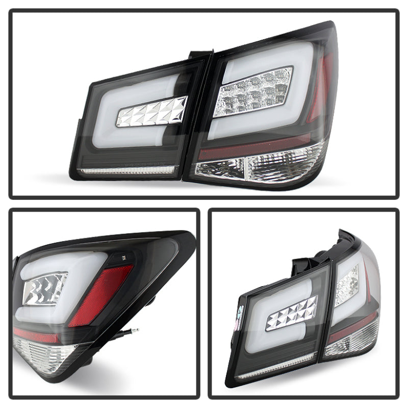 Spyder Chevy Cruze 2011-2014 Light Bar LED Tail Lights Black ALT-YD-CCRZ11-LBLED-BK 5076595 5076595 User 1