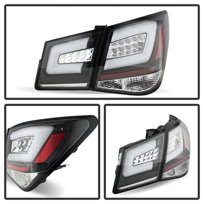 Spyder Chevy Cruze 2011-2014 Light Bar LED Tail Lights Black ALT-YD-CCRZ11-LBLED-BK 5076595 5076595 User 1