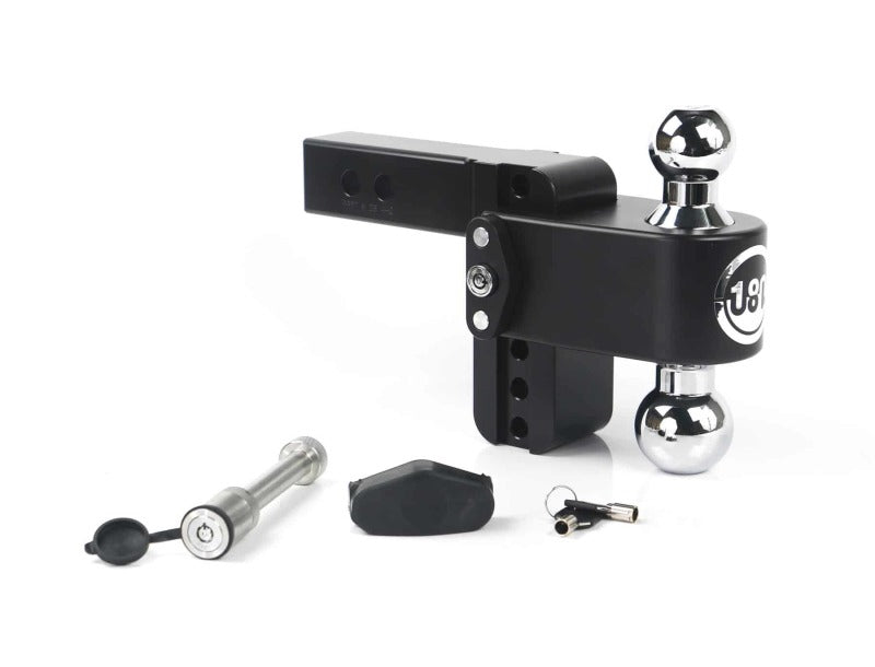 Weigh Safe 180 Hitch 4in Drop Hitch & 2in Shank (10K/12.5K GTWR) w/WS05 - Black Cerakote CTB4-2-KA-CER-BLA