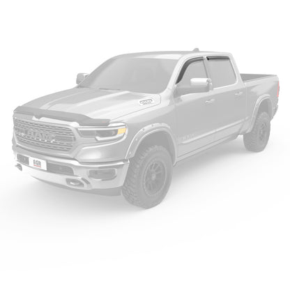 EGR 2019 Dodge Ram 1500 Crew Cab Tape-On Window Visors Set of 4 - Dark Smoke 642951 642951 Photo - Mounted