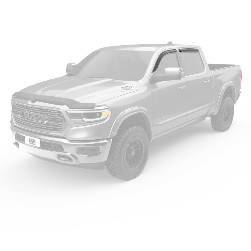 EGR 2019 Dodge Ram 1500 Crew Cab Tape-On Window Visors Set of 4 - Dark Smoke 642951 642951 Photo - Mounted