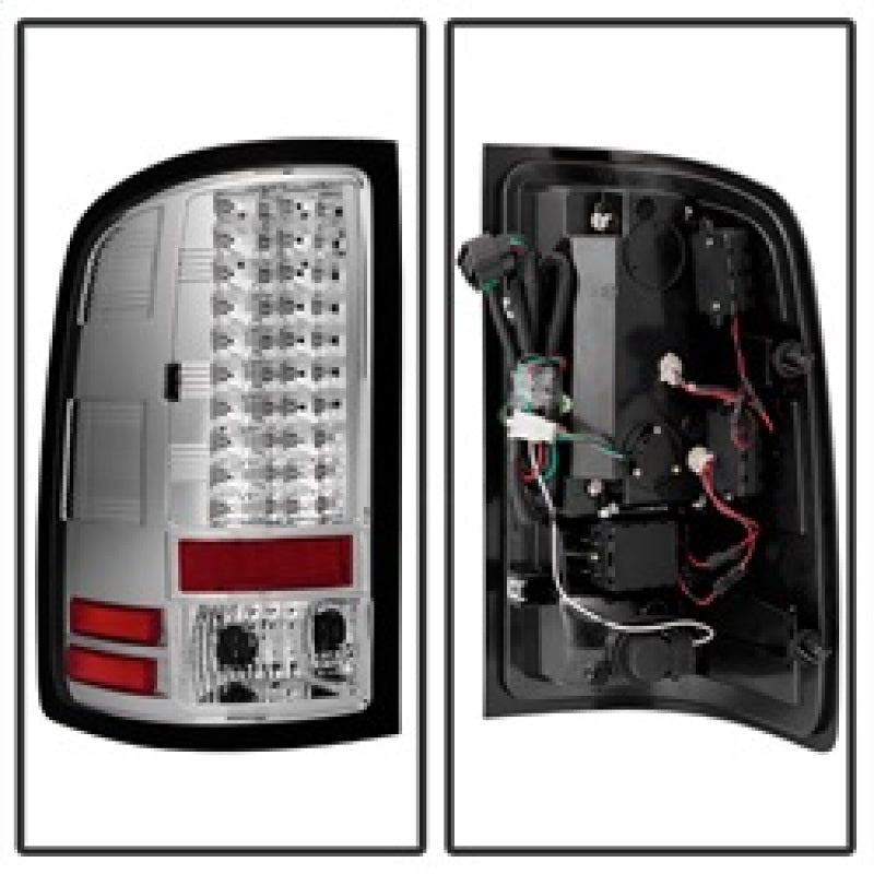 Spyder GMC Sierra 07-13 (Not fit 3500 Dually 4 Rear Wheels)LED Tail Lights Chrome ALT-YD-GS07-LED-C 5014931 5014931 Photo - Unmounted