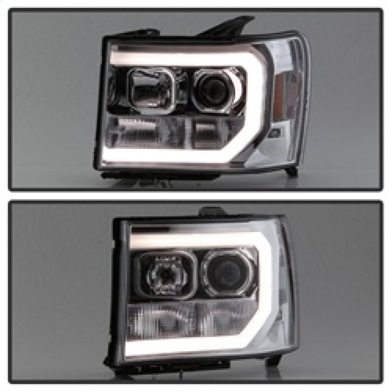 Spyder GMC Sierra 1500/2500/3500 07-13 V2 Projector Headlights - Chrome PRO-YD-GS07V2-LBDRL-C 5083647 5083647 Photo - Unmounted