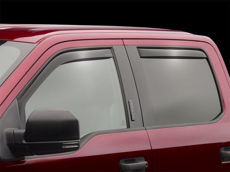 WeatherTech 2015+ Ford F-150 SuperCrew Front and Rear Side Window Deflectors 82765 Photo - Mounted