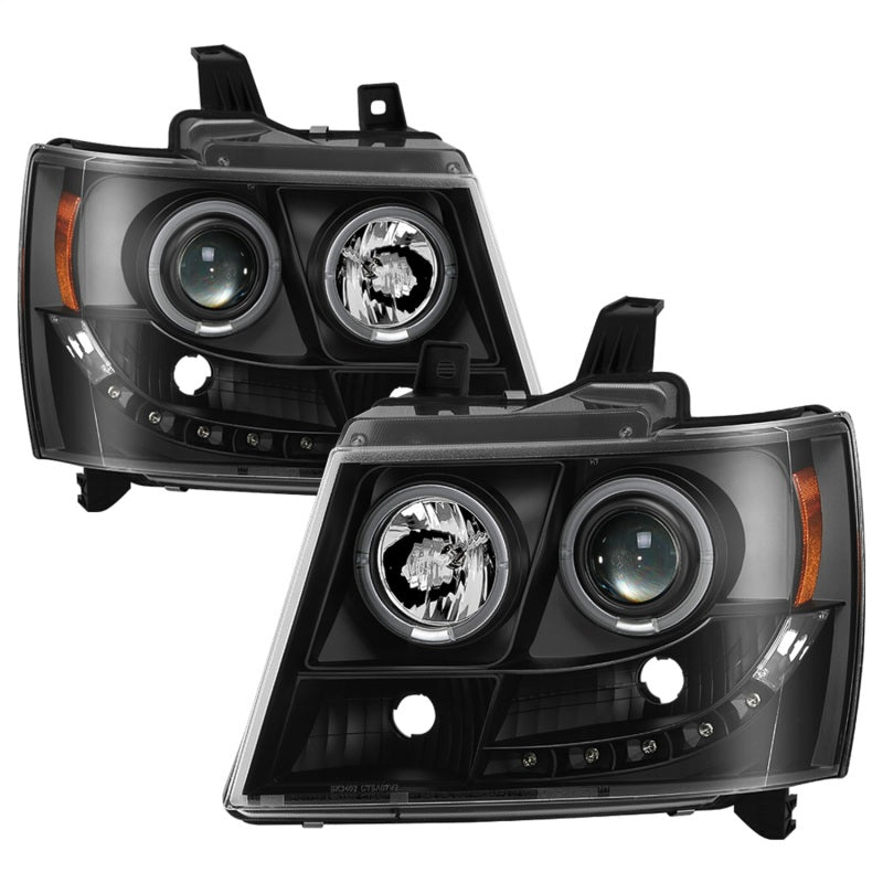 Spyder Chevy Suburban 1500 07-14 Projector Headlights LED Halo LED All Black PRO-YD-CSUB07-HL-BKV2 5085979 5085979 Photo - Primary