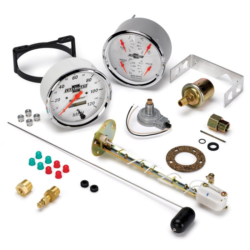 AutoMeter Gauge Kit 2 Pc. Quad & Speedometer 5in. Chevrolet Heritage Bowtie 1303-00408 1303-00408 User 1