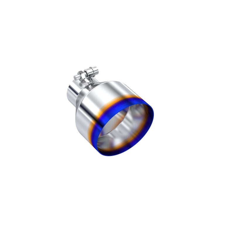 MBRP Univ. T304 Stainless Steel Burnt End Tip 2.5in ID / 5in OD / 6.5in Length Angle Cut Single Wall T5190BE T5190BE Photo - Primary