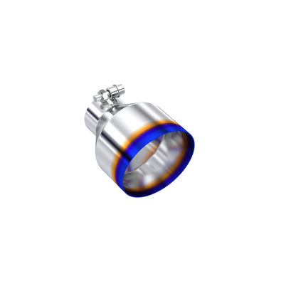 MBRP Univ. T304 Stainless Steel Burnt End Tip 2.5in ID / 5in OD / 6.5in Length Angle Cut Single Wall T5190BE T5190BE Photo - Primary