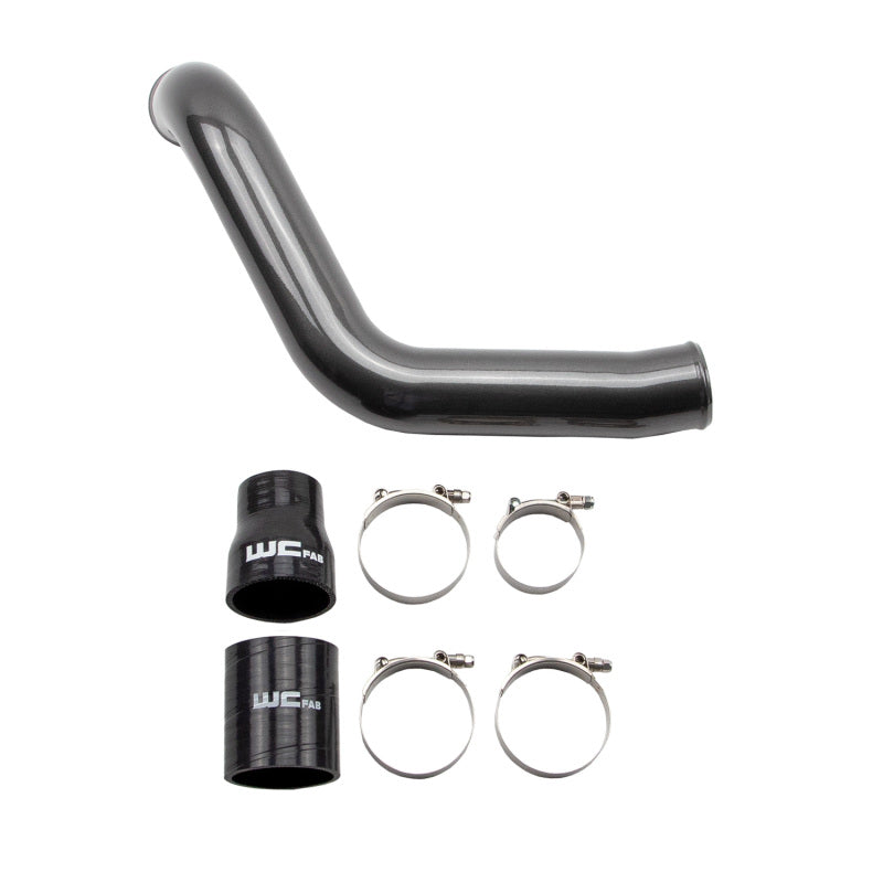 Wehrli 2004.5-2005 LLY Duramax Passenger (Cold) Side 3in Intercooler Pipe- WCFab Grey WCF100355-GRY