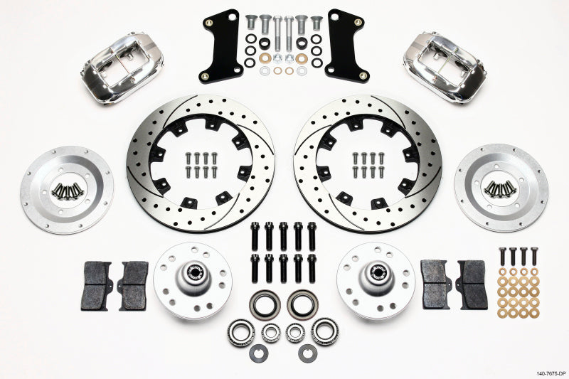 Wilwood Forged Dynalite Front Kit 12.19in Drilled Polished 67-69 Camaro 64-72 Nova Chevelle 140-7675-DP 140-7675-DP Photo - Primary