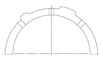 ACL Ford V8 4.6L DOHC Race Series Engine Crankshaft Main Bearing Set 5M5647H-.25 5M5647H-.25 Technical Drawing