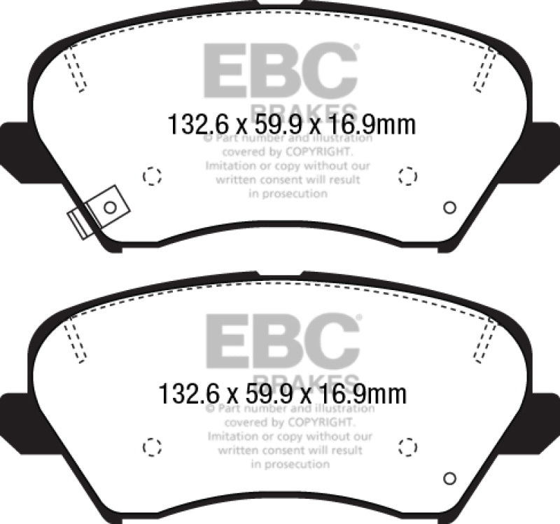 EBC 2017 Hyundai Elantra Gt 2.0L Redstuff Front Brake Pads DP32232C DP32232C Photo - Primary