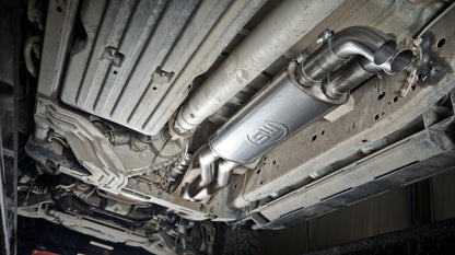 Stainless Works 2011-14 Ford F-150 Raptor Exhaust X-Pipe Resonator Dump In Front Of Rear Axle FTR10CBDP FTR10CBDP Photo - Mounted