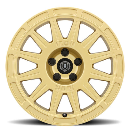 ICON Ricochet 15x7 5x100 15mm Offset 4.6in BS 56.1mm Bore Gloss Gold Wheel 7015705046GG 7015705046GG Photo - Close Up