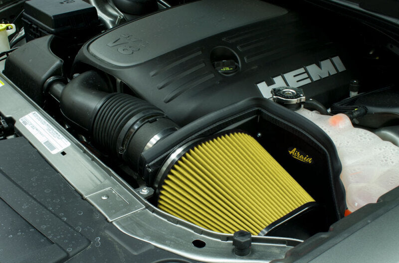 Airaid 11-22 Dodge Challenger/Charger  / Chrysler 300 3.6L V6 Intake Kit w/ Yellow Filter 355-210 355-210 Photo - Mounted