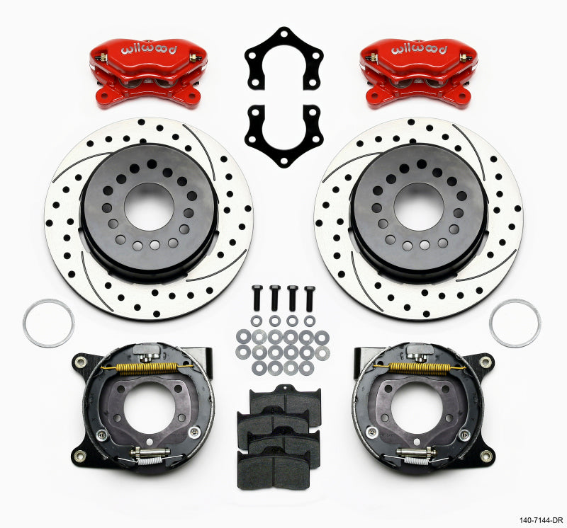 Wilwood FDL P/S P-BKit, Drilled-Red, Mopar/Dana 2.36" Off, w/Snap Ring 140-7144-DR Photo - Primary