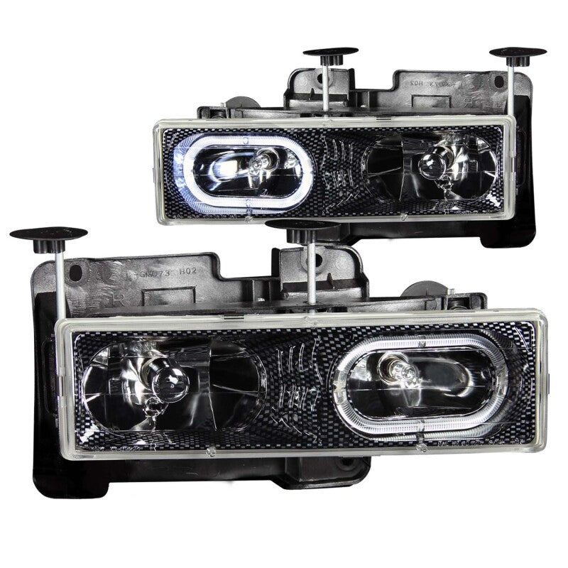 Anzo Carbon Fiber Crystal Headlights 1988-1998 Chevrolet C1500 111005 Photo - Primary