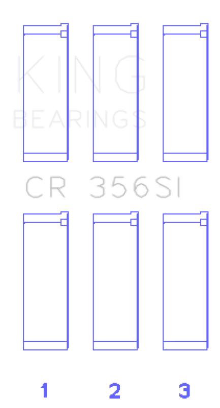 King Engine Bearings King Smart M 132.910/930 Connecting Rod Bearing Set CR356SI CR356SI Photo - Primary