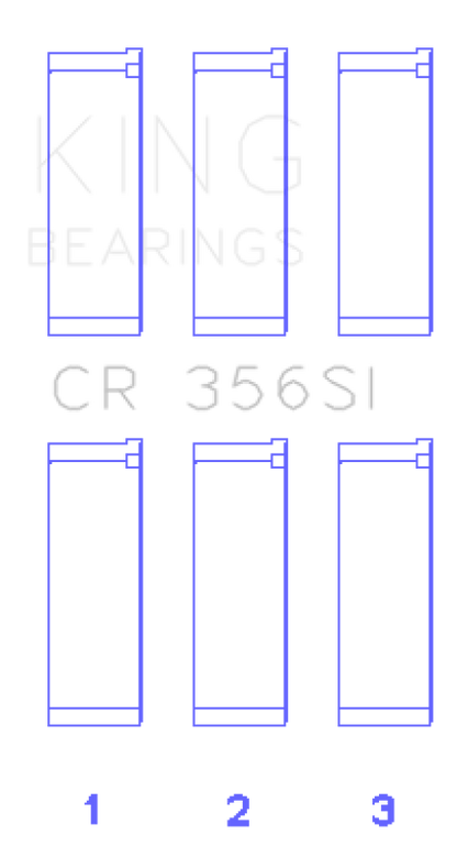 King Engine Bearings King Smart M 132.910/930 Connecting Rod Bearing Set CR356SI CR356SI Photo - Primary
