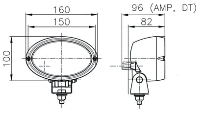 Hella Worklight 1Ga H15161037 H15161037 Technical Drawing