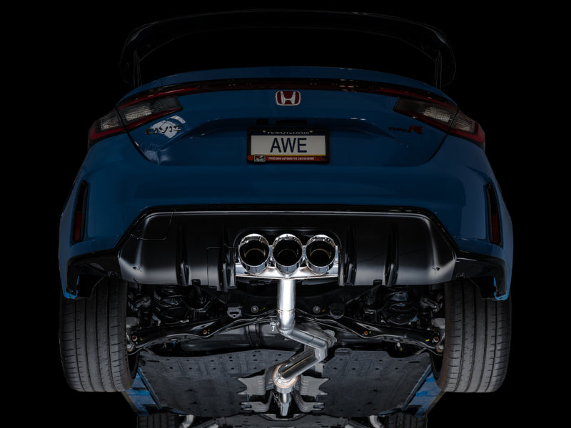 AWE Tuning 2023 Honda Civic Type R FL5 Track Edition Exhaust w/ Triple Chrome Silver Tips 3020-52287 3020-52287 Photo - Mounted