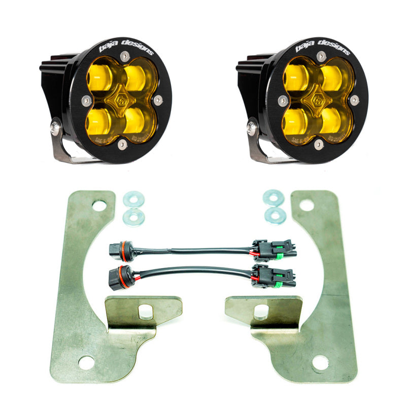 Baja Designs 2018+ Wrangler JL Rubicon Squadron-R Fog Light Pocket Kit - Amber 447723 447723 User 1