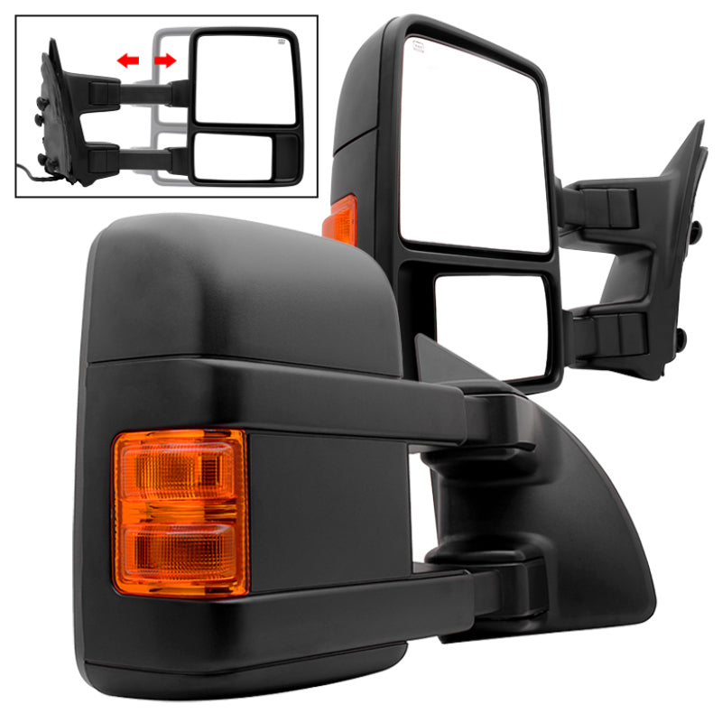 SPYDER Xtune Pair G2 Ford Superduty 99-07 Heated Amber Signal Telescoping Mirrors MIR-FDSD99S-G2-PW-AM-SET 9935459 9935459 Photo - Primary