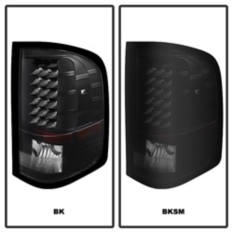 SPYDER Xtune Chevy Silverado 07-13 LED Tail Lights Black Smoke ALT-JH-CS07-LED-BKSM 5077493 5077493 Photo - Unmounted