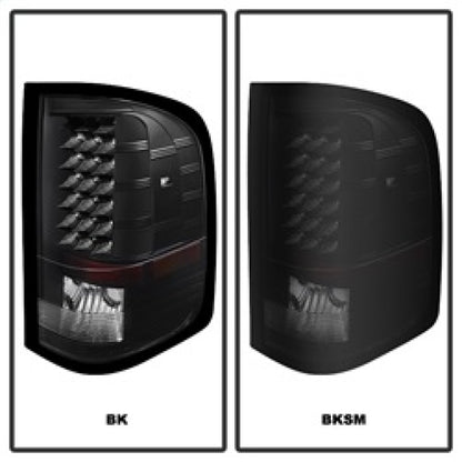 SPYDER Xtune Chevy Silverado 07-13 LED Tail Lights Black Smoke ALT-JH-CS07-LED-BKSM 5077493 5077493 Photo - Unmounted