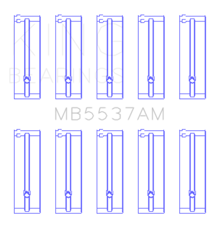 King Engine Bearings King Ford/Kia/Mazda DOHC 16 Valve/SOHC 8 Valve/SOHC 16 Valve (Size STD) Main Bearing Set MB5537AM MB5537AM Photo - Primary