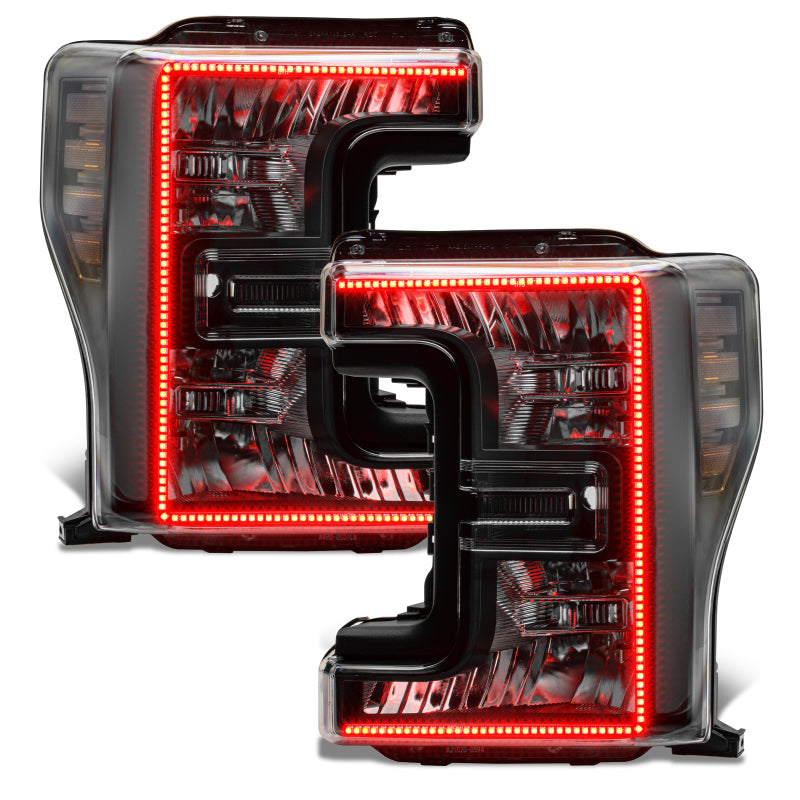 ORACLE Lighting Oracle 17-19 Ford F-250 SD Dynamic Pre-Assembled Headlights - Halogen - Black Edition - ColorSHIFT 8203-332 8203-332 Photo - Close Up
