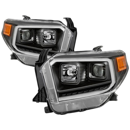 SPYDER xTune 14-17 Toyota Tundra DRL LED Light Bar Projector Headlights - Black (PRO-JH-TTU14-LB-BK) 9043024 9043024 Photo - Primary